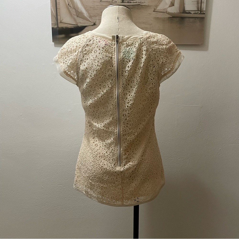 Pixley Yuli Lace Cap Sleeve Blouse XS NWT - Picture 4 of 9